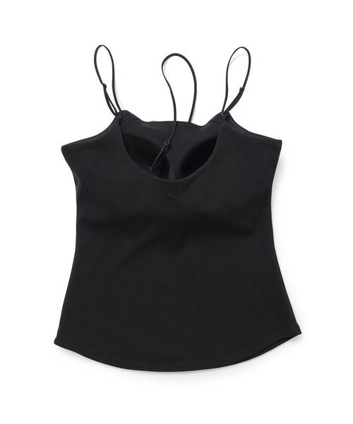 VIS（ビス）の「【洗える】アシンメトリークロスストラップキャミソール（キャミソール・レディース・ホワイト/ダークブラウン/グリーン系その他/ブラック・FREE）」の7枚目の写真