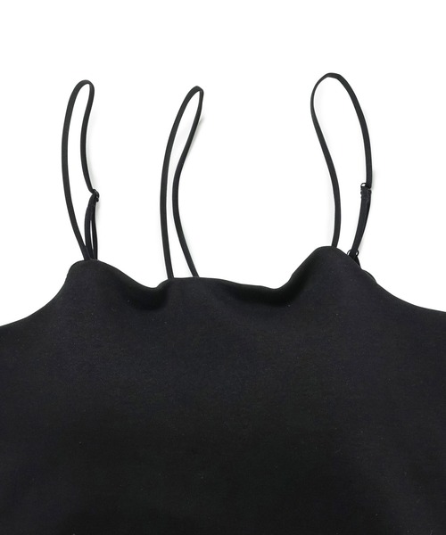 VIS（ビス）の「【洗える】アシンメトリークロスストラップキャミソール（キャミソール・レディース・ホワイト/ダークブラウン/グリーン系その他/ブラック・FREE）」の8枚目の写真