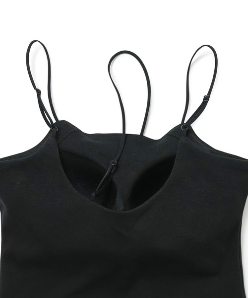 VIS（ビス）の「【洗える】アシンメトリークロスストラップキャミソール（キャミソール・レディース・ホワイト/ダークブラウン/グリーン系その他/ブラック・FREE）」の11枚目の写真
