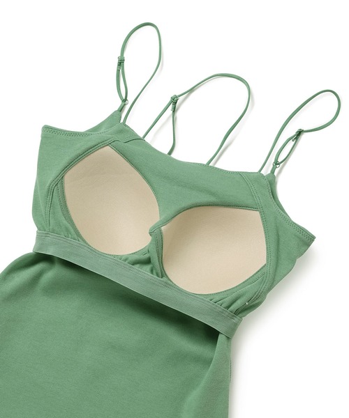 VIS（ビス）の「【洗える】アシンメトリークロスストラップキャミソール（キャミソール・レディース・ホワイト/ダークブラウン/グリーン系その他/ブラック・FREE）」の15枚目の写真