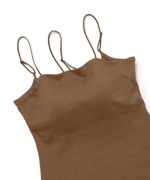 VIS（ビス）の「【洗える】アシンメトリークロスストラップキャミソール（キャミソール・レディース・ホワイト/ダークブラウン/グリーン系その他/ブラック・FREE）」の17枚目の写真