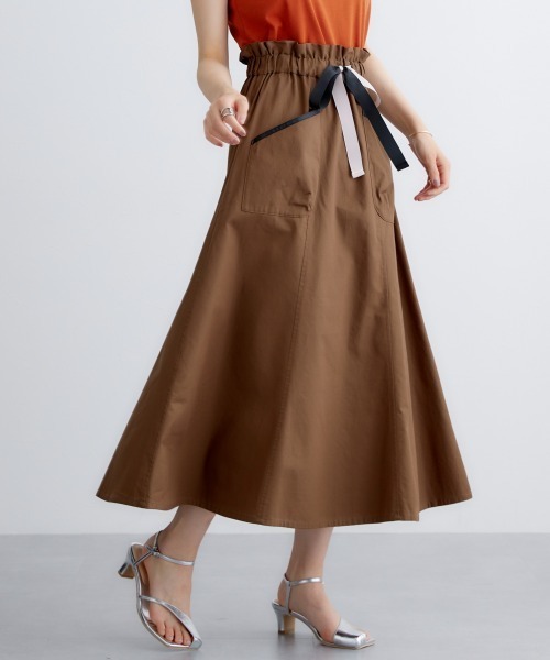 miclat（ミクラ）の「大きいサイズ　ミリタリー風スカート　miclat（スカート・レディース・カーキ/モカ・L/LL/3L/4L/5L）」の2枚目の写真