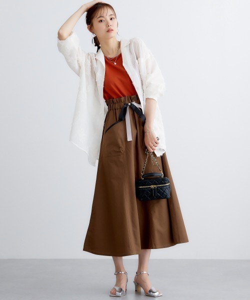 miclat（ミクラ）の「大きいサイズ　ミリタリー風スカート　miclat（スカート・レディース・カーキ/モカ・L/LL/3L/4L/5L）」の12枚目の写真