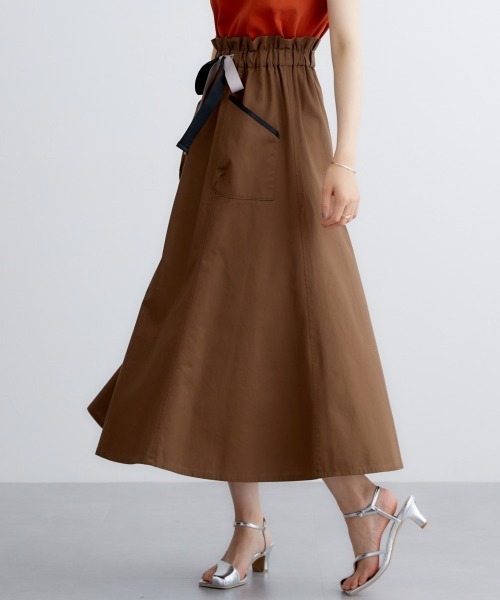 miclat（ミクラ）の「大きいサイズ　ミリタリー風スカート　miclat（スカート・レディース・カーキ/モカ・L/LL/3L/4L/5L）」の9枚目の写真