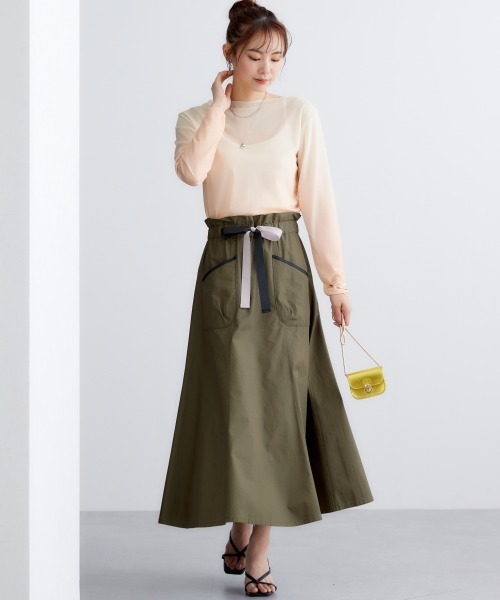 miclat（ミクラ）の「大きいサイズ　ミリタリー風スカート　miclat（スカート・レディース・カーキ/モカ・L/LL/3L/4L/5L）」の20枚目の写真