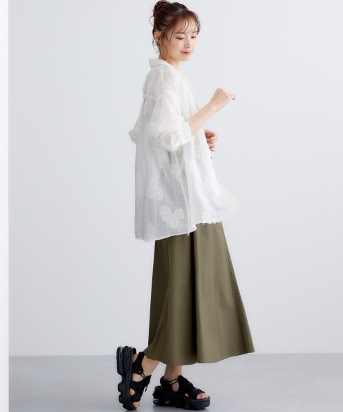 miclat（ミクラ）の「大きいサイズ　ミリタリー風スカート　miclat（スカート・レディース・カーキ/モカ・L/LL/3L/4L/5L）」の4枚目の写真