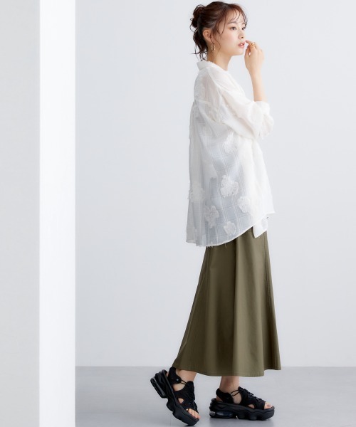 miclat（ミクラ）の「大きいサイズ　ミリタリー風スカート　miclat（スカート・レディース・カーキ/モカ・L/LL/3L/4L/5L）」の10枚目の写真