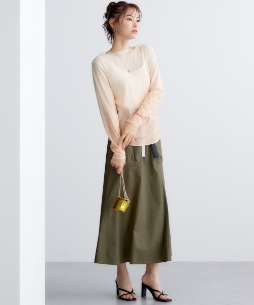 miclat（ミクラ）の「大きいサイズ　ミリタリー風スカート　miclat（スカート・レディース・カーキ/モカ・L/LL/3L/4L/5L）」の8枚目の写真