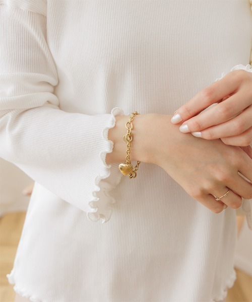 flower（フラワー）の「ハートチャームブレスレット（ブレスレット