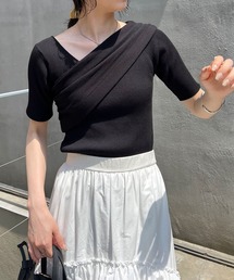 CAPRICIEUX LE'MAGE | アシメVネックニット(Tシャツ/カットソー)