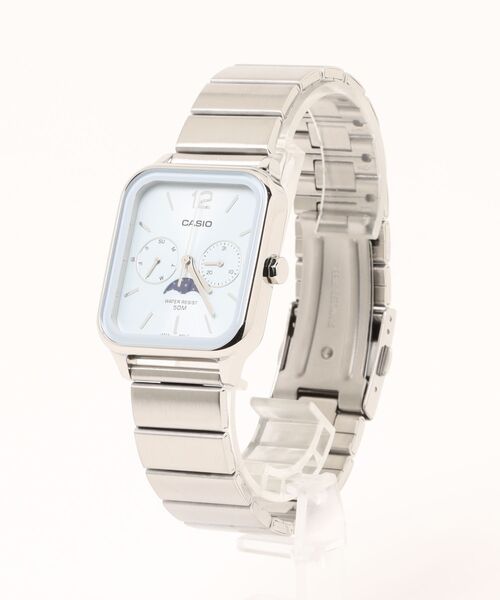 CASIO(カシオ)の「CASIO カシオ/ 腕時計 ムーンフェイズ アナログ クォーツ メタルベルト 日常生活強化防水 スクエアフェイス //// MTPシリーズ(アナログ腕時計・メンズ・ブラック×シルバー/レッド/シルバー/シルバー系その他/シルバー×ブラック/シルバー×ブルー/シルバー系その他2/シルバー×ゴールド・FREE)」の21枚目の写真