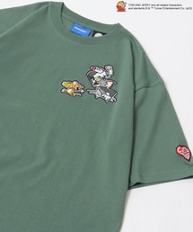 Tom and Jerry/トムとジェリー キャラクター ワッペン刺繍Tシャツ ビッグシルエット レディース メンズ