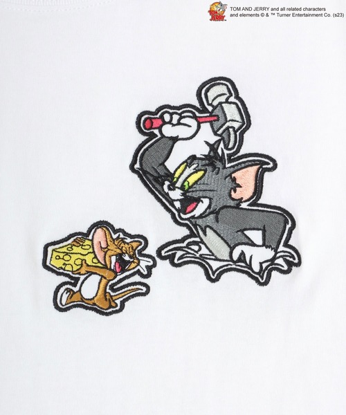 Tom&Jerry(トムアンドジェリー)の「Tom and Jerry/トムとジェリー キャラクター ワッペン刺繍Tシャツ ビッグシルエット レディース メンズ(Tシャツ/カットソー・レディース・オートミール/ホワイト/グリーン/ブラック・M/L)」の13枚目の写真