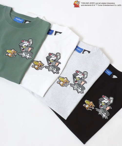 Tom&Jerry(トムアンドジェリー)の「Tom and Jerry/トムとジェリー キャラクター ワッペン刺繍Tシャツ ビッグシルエット レディース メンズ(Tシャツ/カットソー・レディース・オートミール/ホワイト/グリーン/ブラック・M/L)」の19枚目の写真