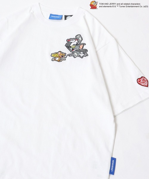 Tom&Jerry(トムアンドジェリー)の「Tom and Jerry/トムとジェリー キャラクター ワッペン刺繍Tシャツ ビッグシルエット レディース メンズ(Tシャツ/カットソー・レディース・オートミール/ホワイト/グリーン/ブラック・M/L)」の15枚目の写真