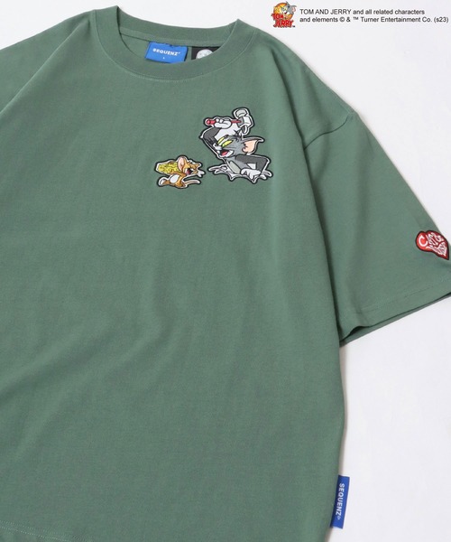Tom&Jerry(トムアンドジェリー)の「Tom and Jerry/トムとジェリー キャラクター ワッペン刺繍Tシャツ ビッグシルエット レディース メンズ(Tシャツ/カットソー・レディース・オートミール/ホワイト/グリーン/ブラック・M/L)」の10枚目の写真