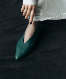 【Made in Japan】【撥水】ポインテッドトゥスリットパンプス/631301
