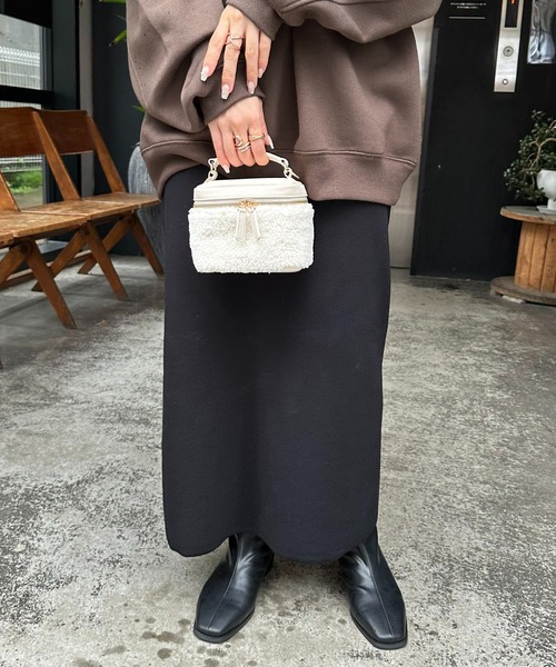 DISCOAT（ディスコート）の「ボアコンビバニティバッグ（ショルダーバッグ・レディース・アイボリー/モカ/ベージュ・FREE）」の10枚目の写真