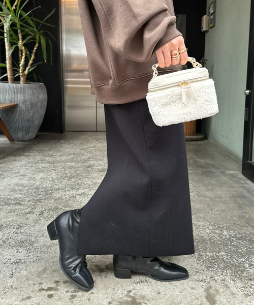 DISCOAT（ディスコート）の「ボアコンビバニティバッグ（ショルダーバッグ・レディース・アイボリー/モカ/ベージュ・FREE）」の11枚目の写真