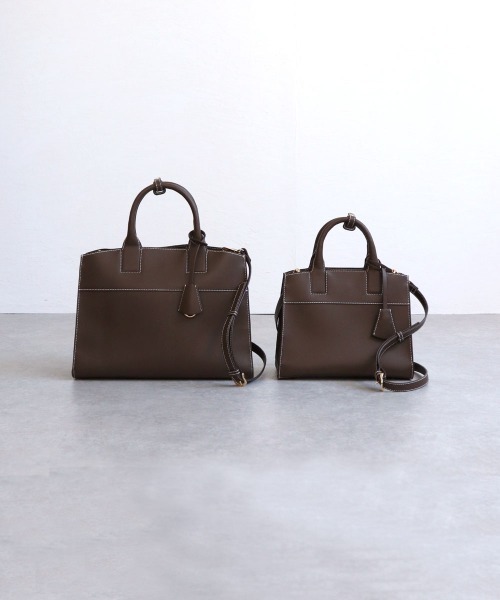 MIAN （ミアン）の「MALLOW / 2wayハンドバッグ（ハンドバッグ・レディース・ダークブラウン/ブラック/アイボリー・FREE）」の10枚目の写真