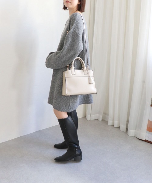 MIAN （ミアン）の「MALLOW / 2wayハンドバッグ（ハンドバッグ・レディース・ダークブラウン/ブラック/アイボリー・FREE）」の21枚目の写真