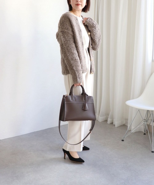 MIAN （ミアン）の「MALLOW / 2wayハンドバッグ（ハンドバッグ・レディース・ダークブラウン/ブラック/アイボリー・FREE）」の19枚目の写真