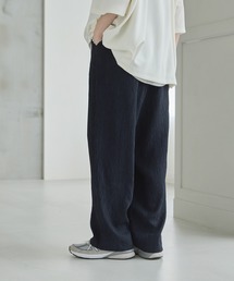 CTHY | 楊柳プリーツバギーイージースラックス(スラックス)