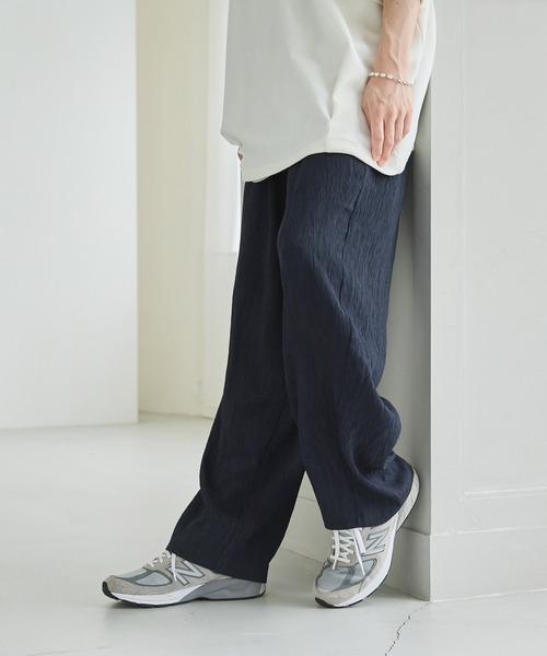 CTHY（シティ）の「楊柳プリーツバギーイージースラックス（スラックス・メンズ・チャコールグレー/ブラック/ネイビー・S/M/L/XL）」の10枚目の写真