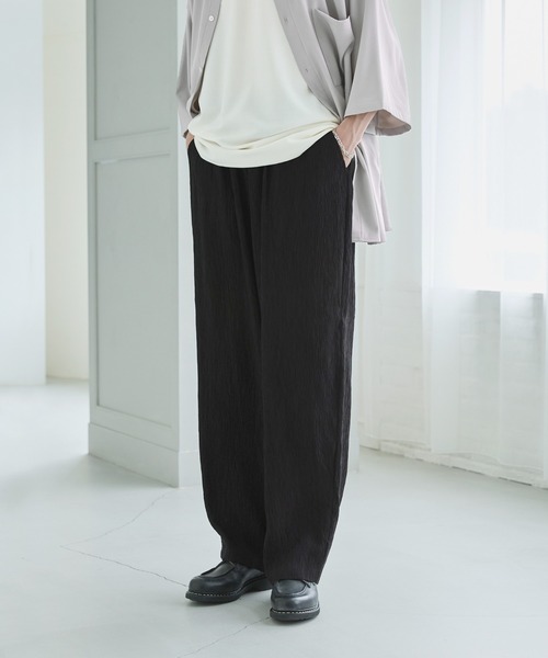 セール】楊柳プリーツバギーイージースラックス（スラックス）｜CTHY