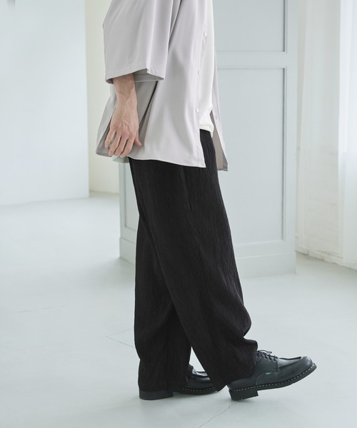 CTHY（シティ）の「楊柳プリーツバギーイージースラックス（スラックス・メンズ・チャコールグレー/ブラック/ネイビー・S/M/L/XL）」の22枚目の写真