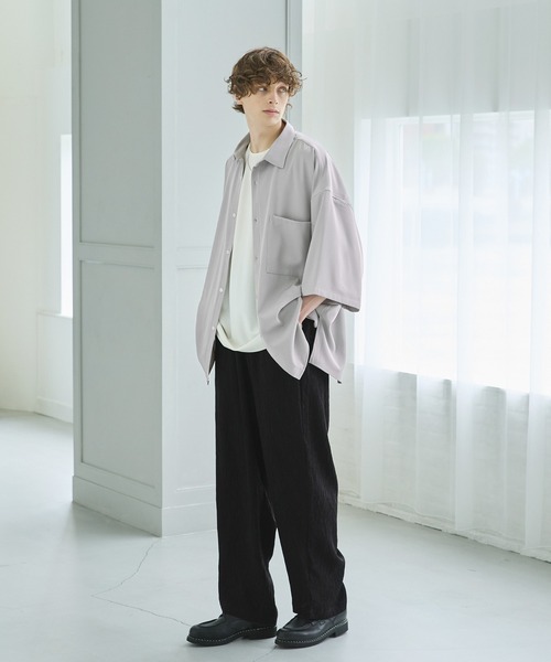 CTHY（シティ）の「楊柳プリーツバギーイージースラックス（スラックス・メンズ・チャコールグレー/ブラック/ネイビー・S/M/L/XL）」の18枚目の写真