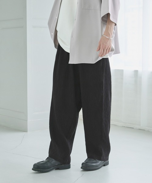 CTHY（シティ）の「楊柳プリーツバギーイージースラックス（スラックス・メンズ・チャコールグレー/ブラック/ネイビー・S/M/L/XL）」の13枚目の写真