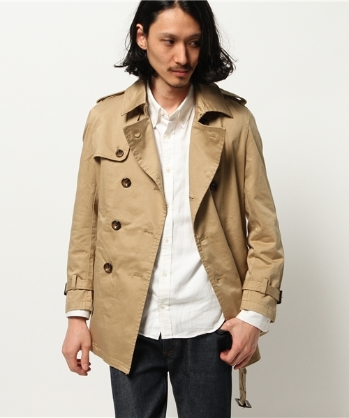 OUTLET（アウトレット）の「【Discoat Parisien】トレンチコート（トレンチコート・メンズ・ネイビー/ベージュ・MEDIUM）」の9枚目の写真