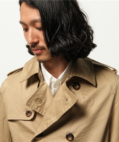 OUTLET（アウトレット）の「【Discoat Parisien】トレンチコート（トレンチコート・メンズ・ネイビー/ベージュ・MEDIUM）」の10枚目の写真