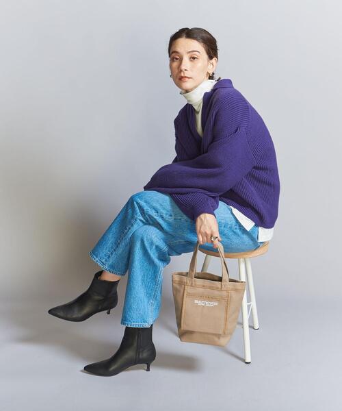 BEAUTY&YOUTH UNITED ARROWS(ビューティーアンドユースユナイテッドアローズ)の「【WEB限定】キャンバス フロントポケット ロゴトートバッグ(トートバッグ・レディース・モカ/レッド/ライム/ブラック/ナチュラル・FREE)」の6枚目の写真