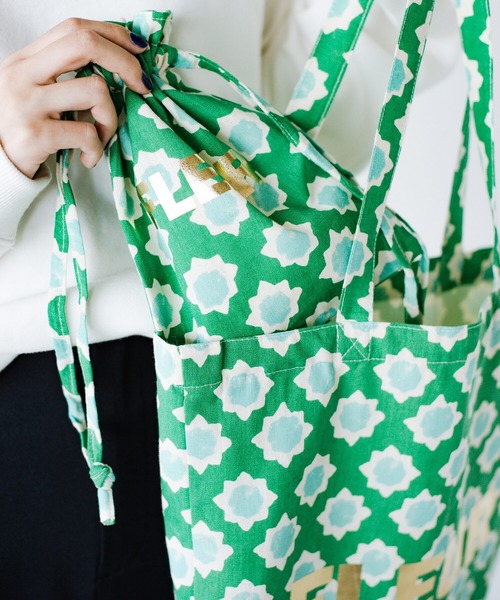 haco!(ハコ)の「【jou jou lier】インドプリントトートバッグ(トートバッグ・レディース・ホワイト系その他/レッド系その他/グリーン系その他・ONE SIZE)」の19枚目の写真