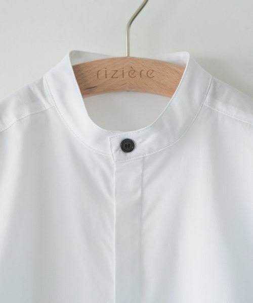 riziere（リジェール）の「ノーアイロンバンドカラー比翼シャツ（シャツ/ブラウス・キッズ・ホワイト・150/160/90/110/100/140/130/120）」の7枚目の写真