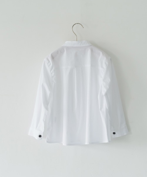 riziere（リジェール）の「ノーアイロンバンドカラー比翼シャツ（シャツ/ブラウス・キッズ・ホワイト・150/160/90/110/100/140/130/120）」の8枚目の写真