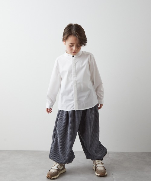riziere（リジェール）の「ノーアイロンバンドカラー比翼シャツ（シャツ/ブラウス・キッズ・ホワイト・150/160/90/110/100/140/130/120）」の14枚目の写真