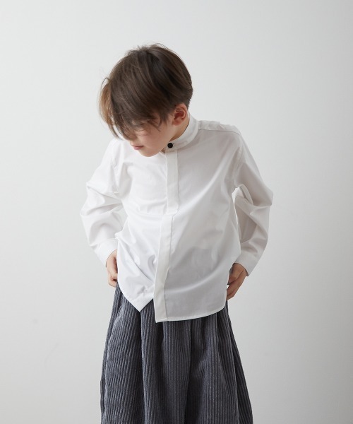 riziere（リジェール）の「ノーアイロンバンドカラー比翼シャツ（シャツ/ブラウス・キッズ・ホワイト・150/160/90/110/100/140/130/120）」の15枚目の写真