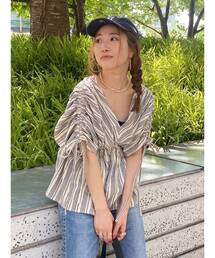 Ungrid | ショルダーギャザーノースリブラウス(シャツ/ブラウス)