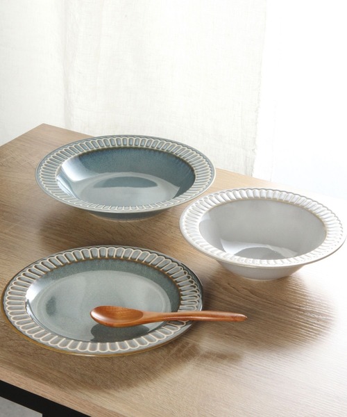 studio CLIP（スタディオクリップ）の「【daily CLIP】リムペタルボウル（食器・レディース・グリーン/グレー/ホワイト・FREE）」の4枚目の写真