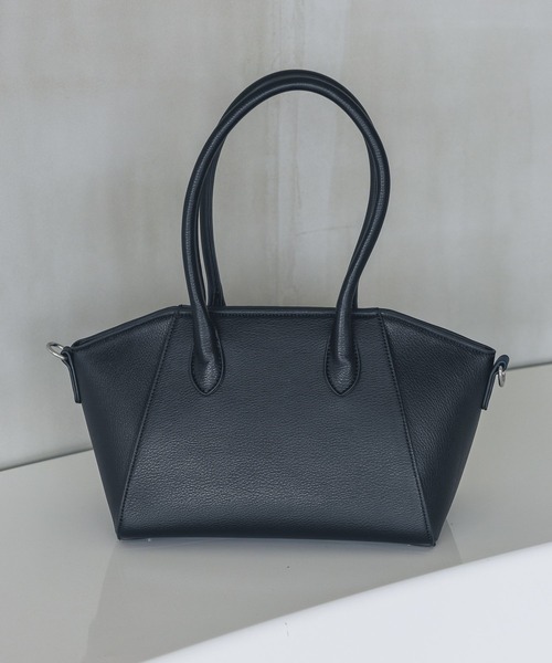 A part by(アパートバイ)の「【ショルダー付き】ロングハンドルボストン(トートバッグ・レディース・ブラック/ライトベージュ/ベージュ・FREE)」の6枚目の写真