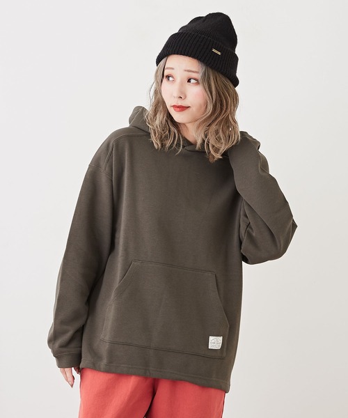 CUBE SUGAR（キューブシュガー）の「エコトンプキンスウェットプルオーバーパーカー（パーカー・レディース・ホワイト/ピンク/グリーン/スミクロ/イエロー・M）」の2枚目の写真