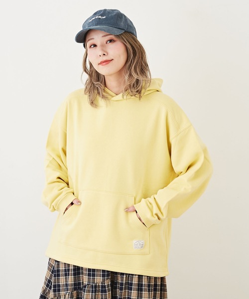 CUBE SUGAR（キューブシュガー）の「エコトンプキンスウェットプルオーバーパーカー（パーカー・レディース・ホワイト/ピンク/グリーン/スミクロ/イエロー・M）」の4枚目の写真