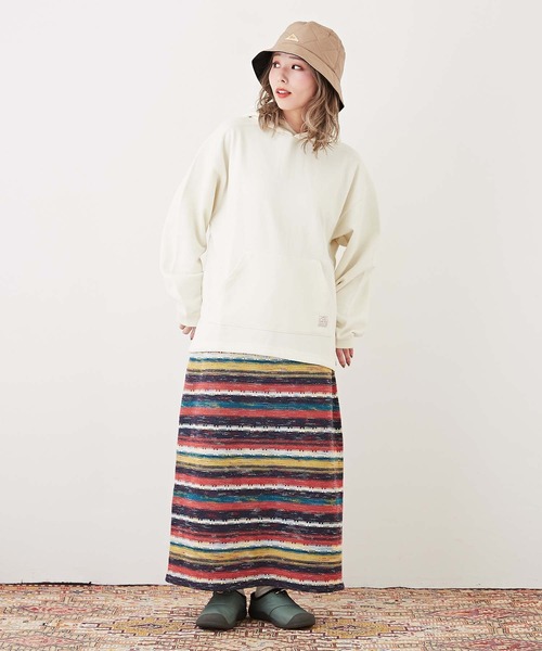 CUBE SUGAR（キューブシュガー）の「エコトンプキンスウェットプルオーバーパーカー（パーカー・レディース・ホワイト/ピンク/グリーン/スミクロ/イエロー・M）」の7枚目の写真