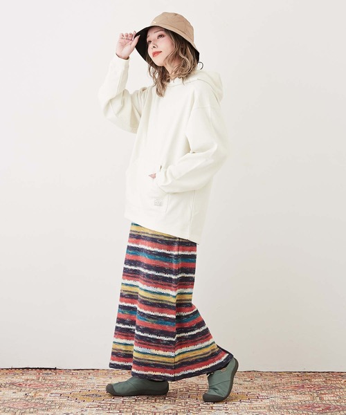 CUBE SUGAR（キューブシュガー）の「エコトンプキンスウェットプルオーバーパーカー（パーカー・レディース・ホワイト/ピンク/グリーン/スミクロ/イエロー・M）」の8枚目の写真