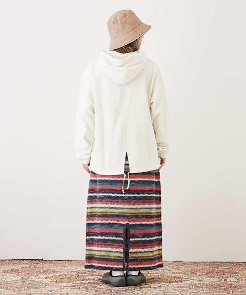 CUBE SUGAR（キューブシュガー）の「エコトンプキンスウェットプルオーバーパーカー（パーカー・レディース・ホワイト/ピンク/グリーン/スミクロ/イエロー・M）」の9枚目の写真