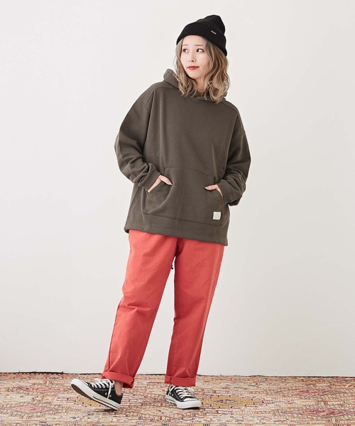 CUBE SUGAR（キューブシュガー）の「エコトンプキンスウェットプルオーバーパーカー（パーカー・レディース・ホワイト/ピンク/グリーン/スミクロ/イエロー・M）」の10枚目の写真