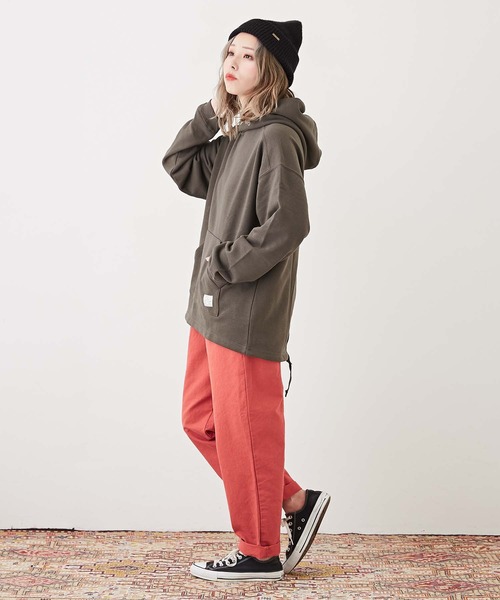 CUBE SUGAR（キューブシュガー）の「エコトンプキンスウェットプルオーバーパーカー（パーカー・レディース・ホワイト/ピンク/グリーン/スミクロ/イエロー・M）」の11枚目の写真